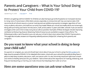 Preguntas frecuentes para padres y aquellos que cuidan a niños