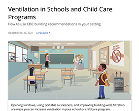 Ventilación en escuelas y programas de cuidados infantiles  — En inglés