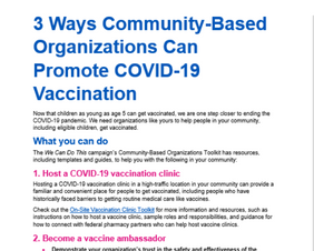 3 Ways Community-Based Organizations Can Promote COVID-19 Vaccination