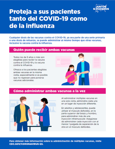 Proteja a sus pacientes tanto del COVID-19 como de la influenza
