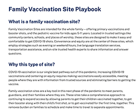 Family Vaccination Site Playbook