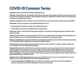 COVID-19 Common Terms
