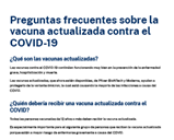 Preguntas frecuentes sobre la vacuna actualizada contra el COVID-19