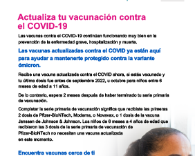 Actualiza tu vacunación contra el COVID-19