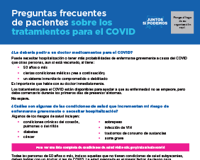 Frequently Asked Questions From Patients About COVID Treatments 