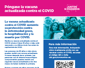 Póngase la vacuna actualizada contra el COVID