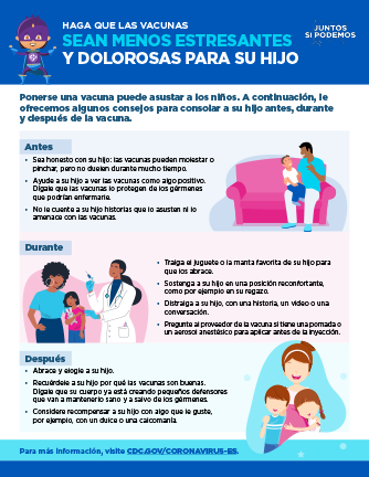 Make Vaccine Shots Less Stressful and Painful for Your Child — Spanish